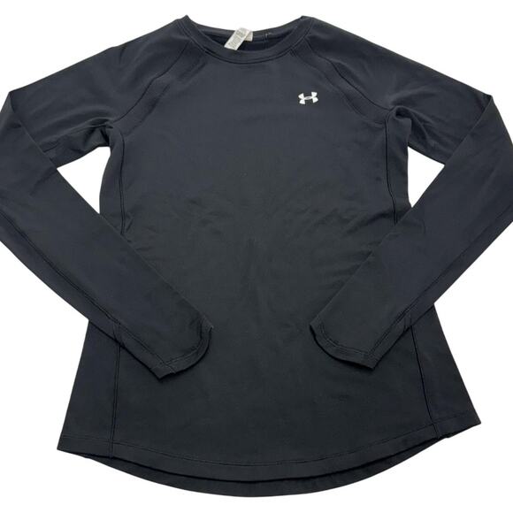 Under Armour Shirt Womens Small Black ColdGear Long Sleeve Base Layer 1281244 - Picture 1 of 6